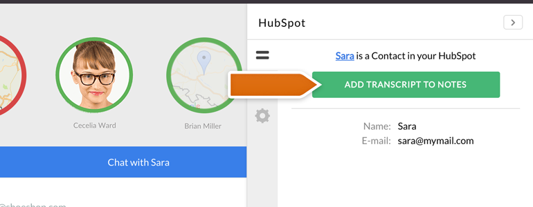 Add transcript to Contact Add transcript to Contact