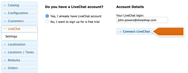 Add chat to your osCommerce with just a few easy steps! Add chat to your osCommerce with just a few easy steps!
