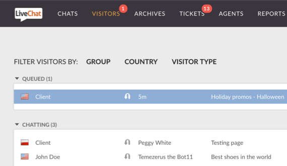 Better Tickets and Visitors Notifications in LiveChat