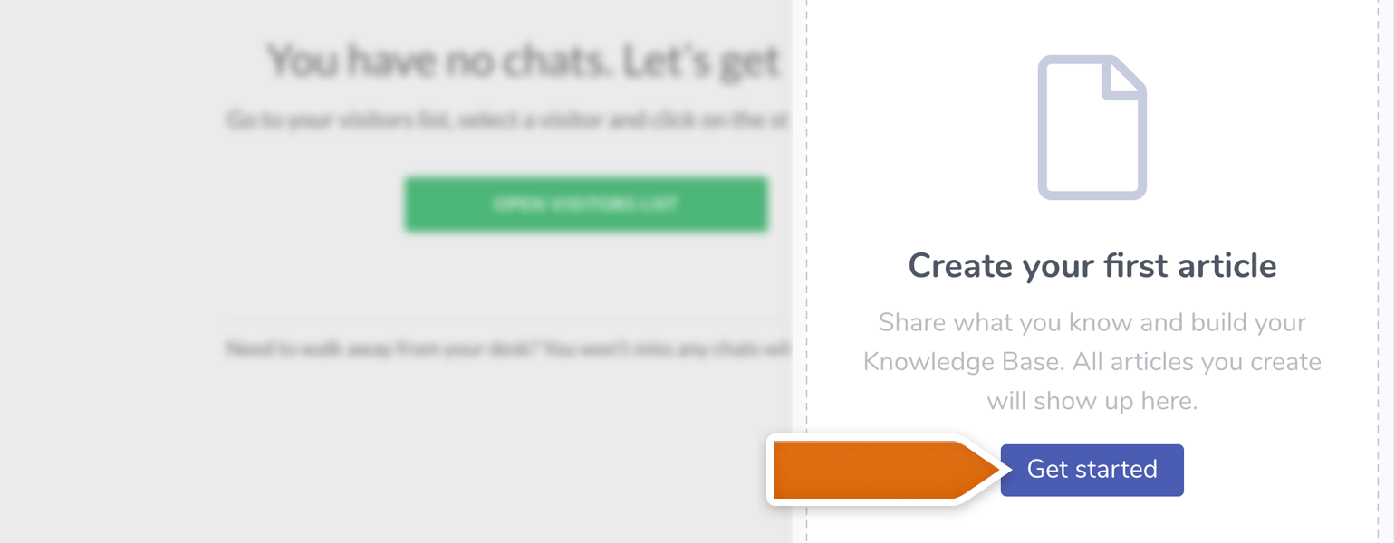Add your first article to your Knowledge Base! Add a first article to your Knowledge Base!