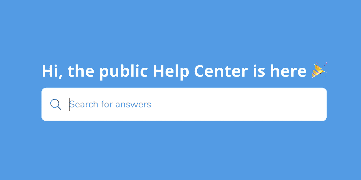 Your own public Help Center is here!
