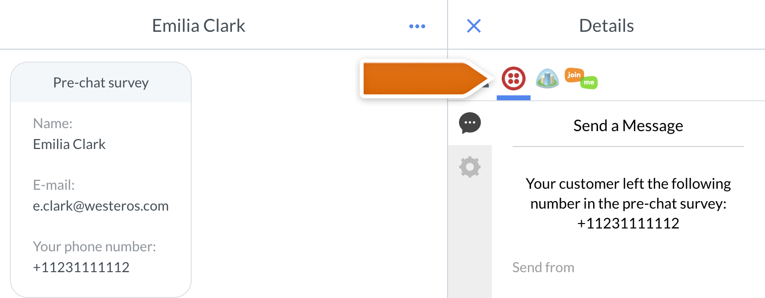 Twilio for LiveChat: send SMS right from your LiveChat! Twilio for LiveChat: send SMS right from your LiveChat!