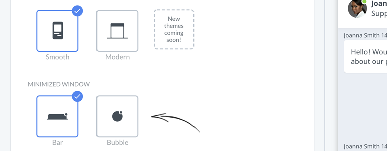 New Chat Configurator: Pick a theme