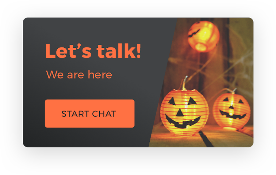 LiveChat Halloween eye-catcher LiveChat Halloween eye-catcher