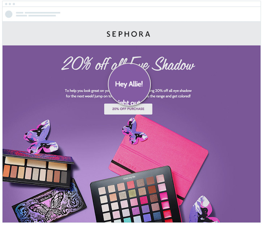 Sephora personalized email Sephora personalized email
