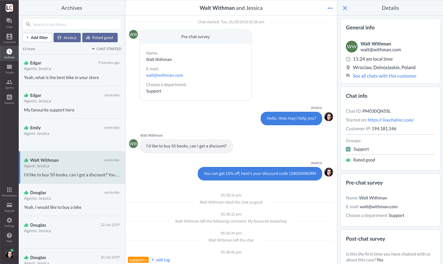 Archives-in-LiveChat Archives in LiveChat