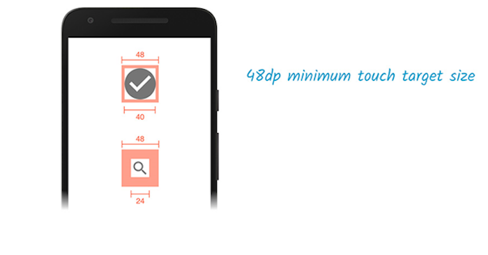 tap-target-sizes Tap target settings