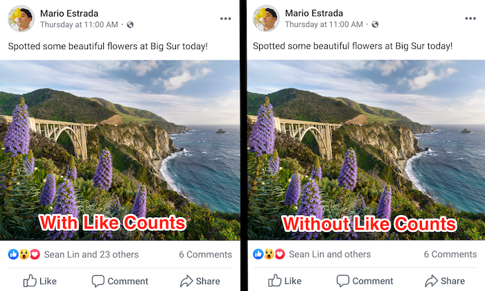 Facebook without likes