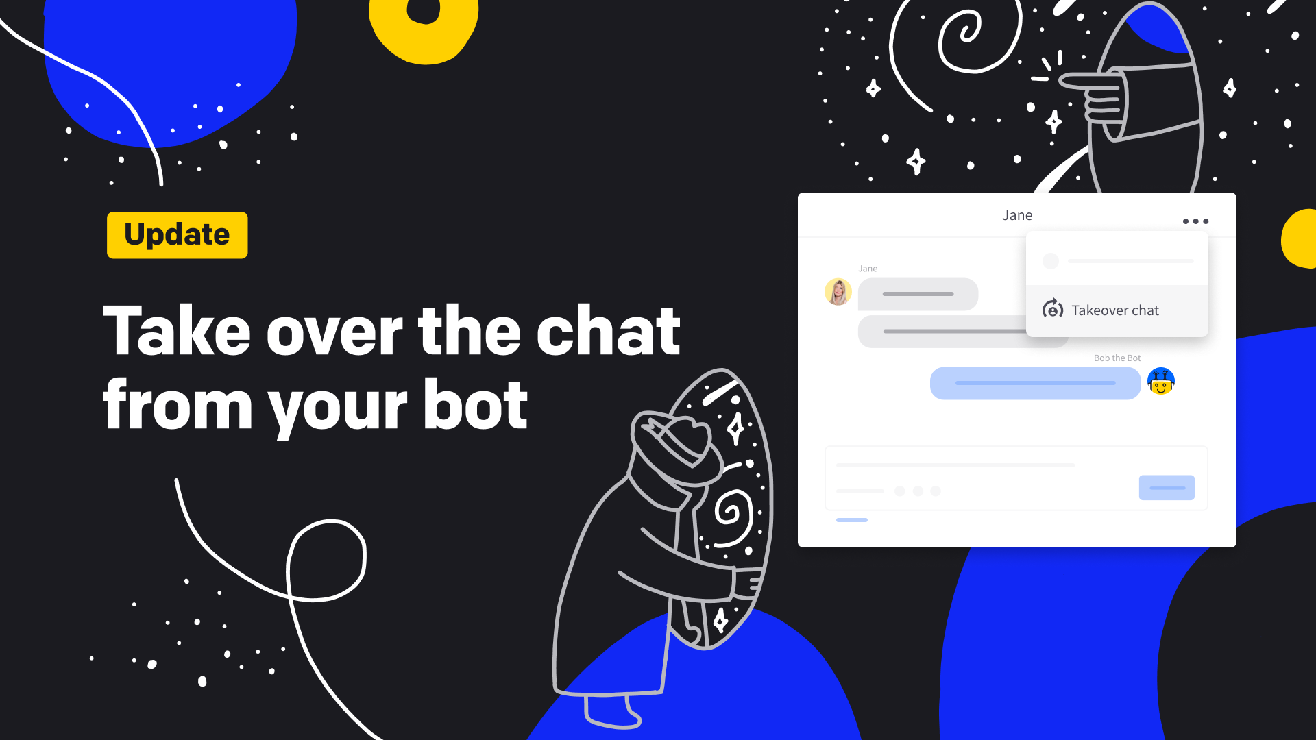 Take over the chat from your bot