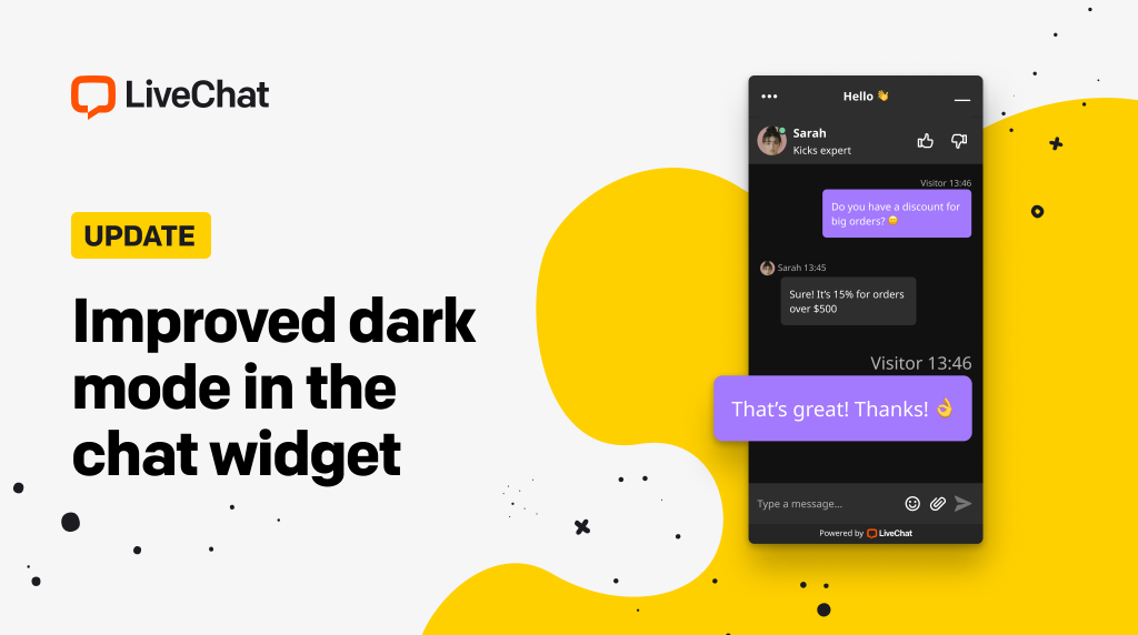 Improved dark mode in the chat widget